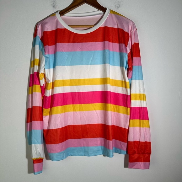 Colorful Striped Long Sleeve Shirt - Picture 2 of 4